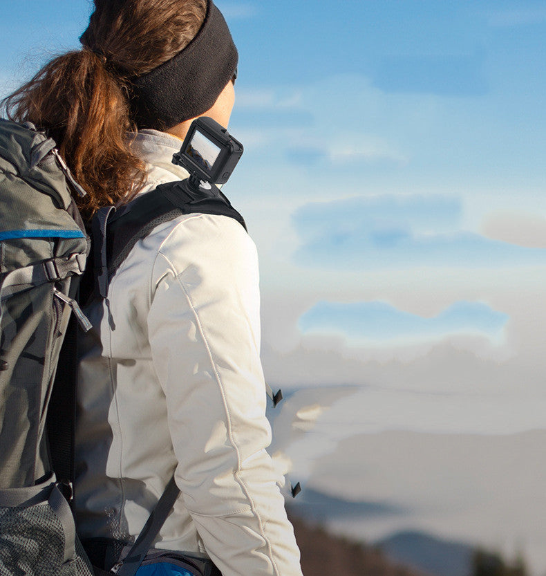 Camera backpack clip holder