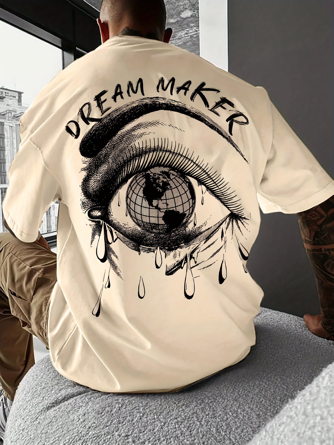 🌟 Dream Maker Eyes Print Summer Fitness Men's Sports T-shirt 🌟