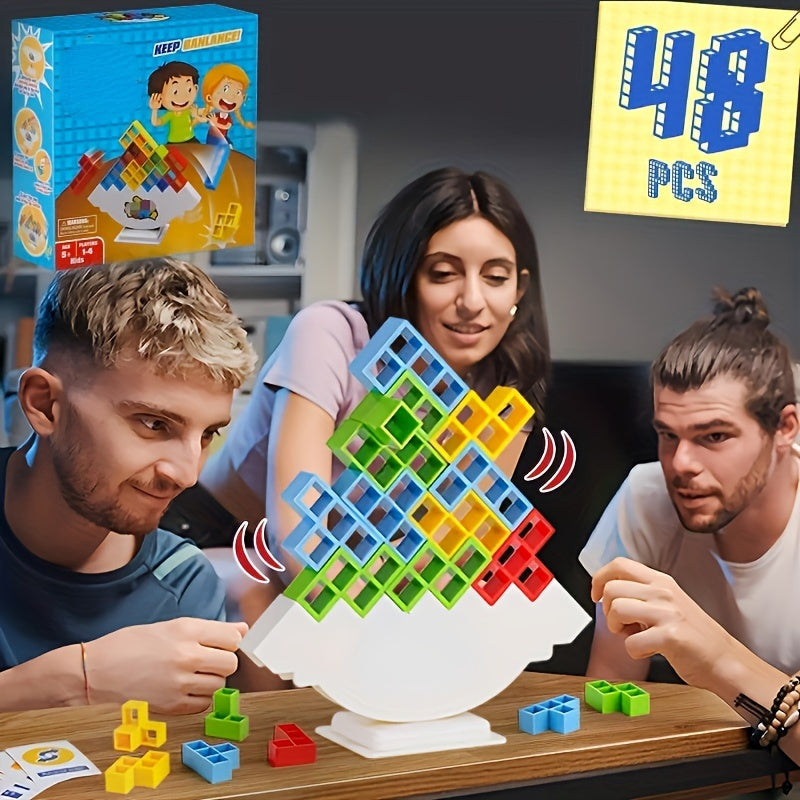 16/32/48pcs Fun Balance Stacking Building Blocks Board Game 🎲