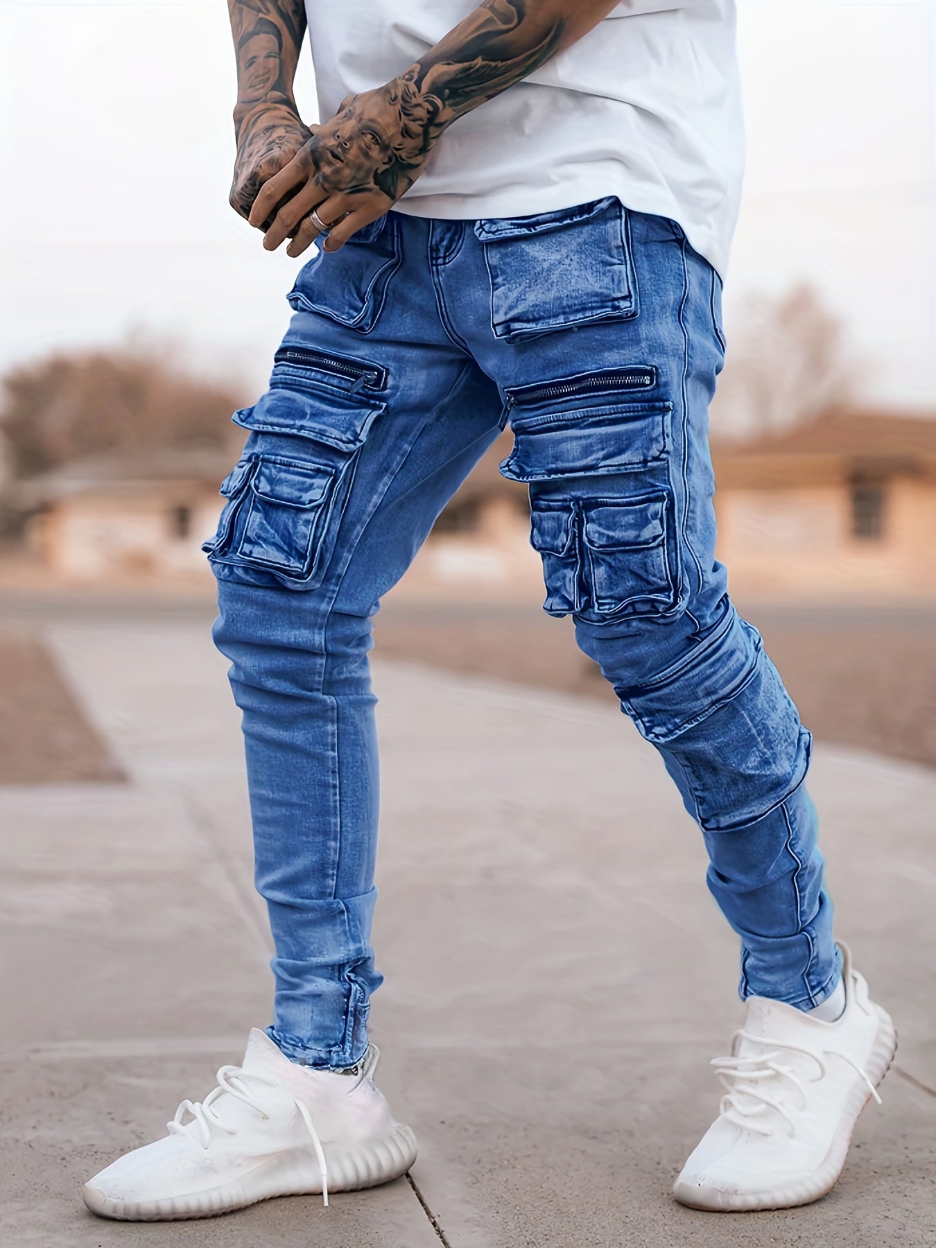 Urban Flex Skinny Harem Biker Jeans