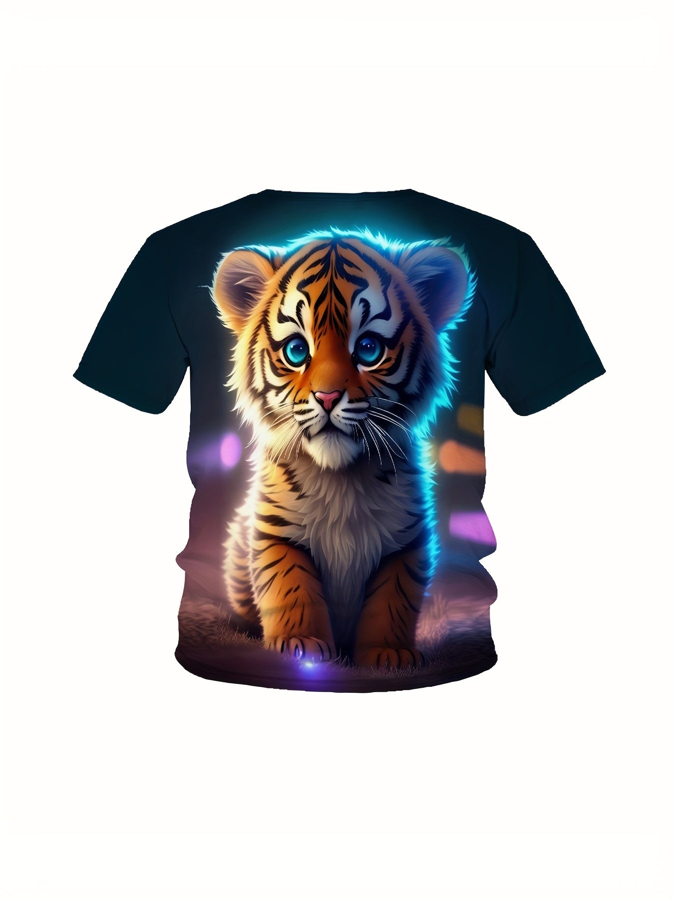 🐯 Cute Tiger 3D Print Baby Boys' T-Shirt – Creative & Comfy Short Sleeve Summer Tee 🌟