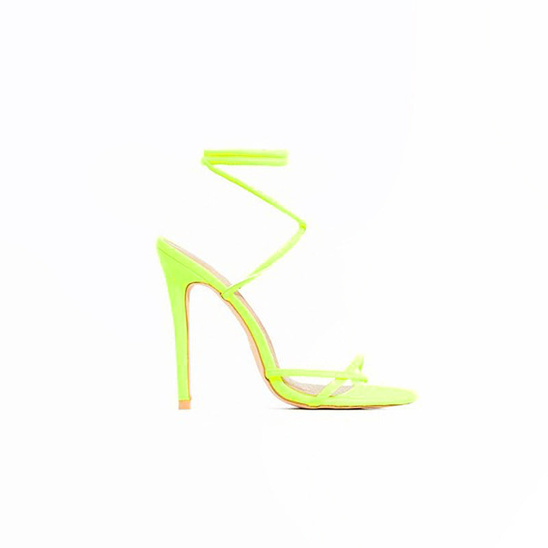 Candy Bright Toe Strap High Heels