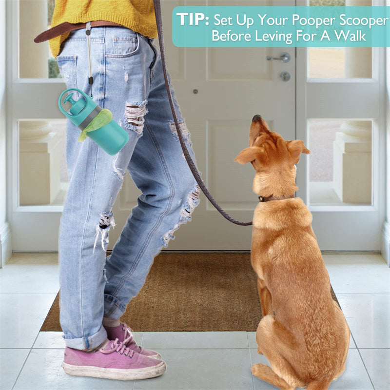 Paw Pal Portable Pooper Scooper: Lightweight Pet Waste Picker with Built-in Bag Dispenser