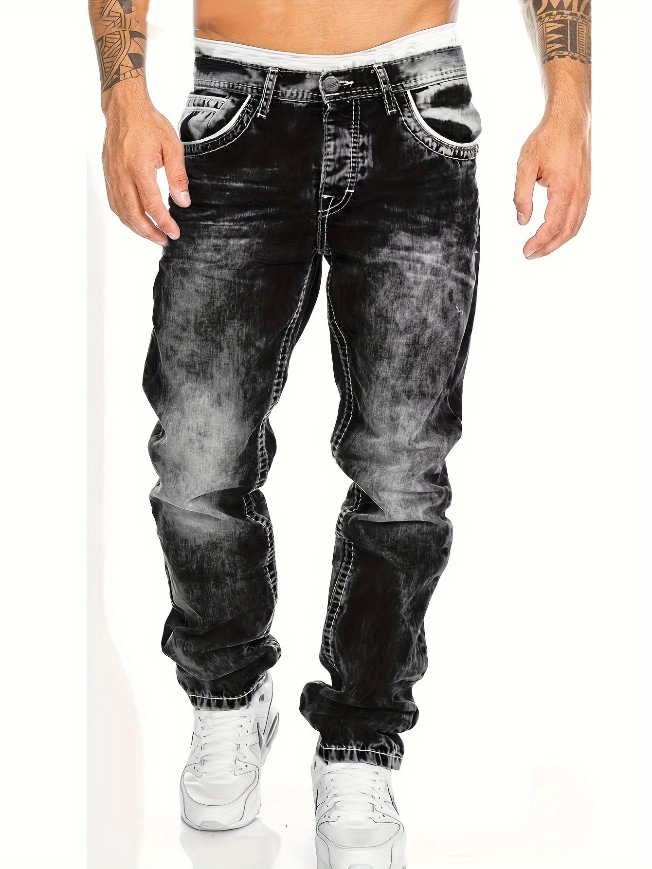 👖 Men's Casual Skinny Jeans - Chic Street Style Stretch Jeans