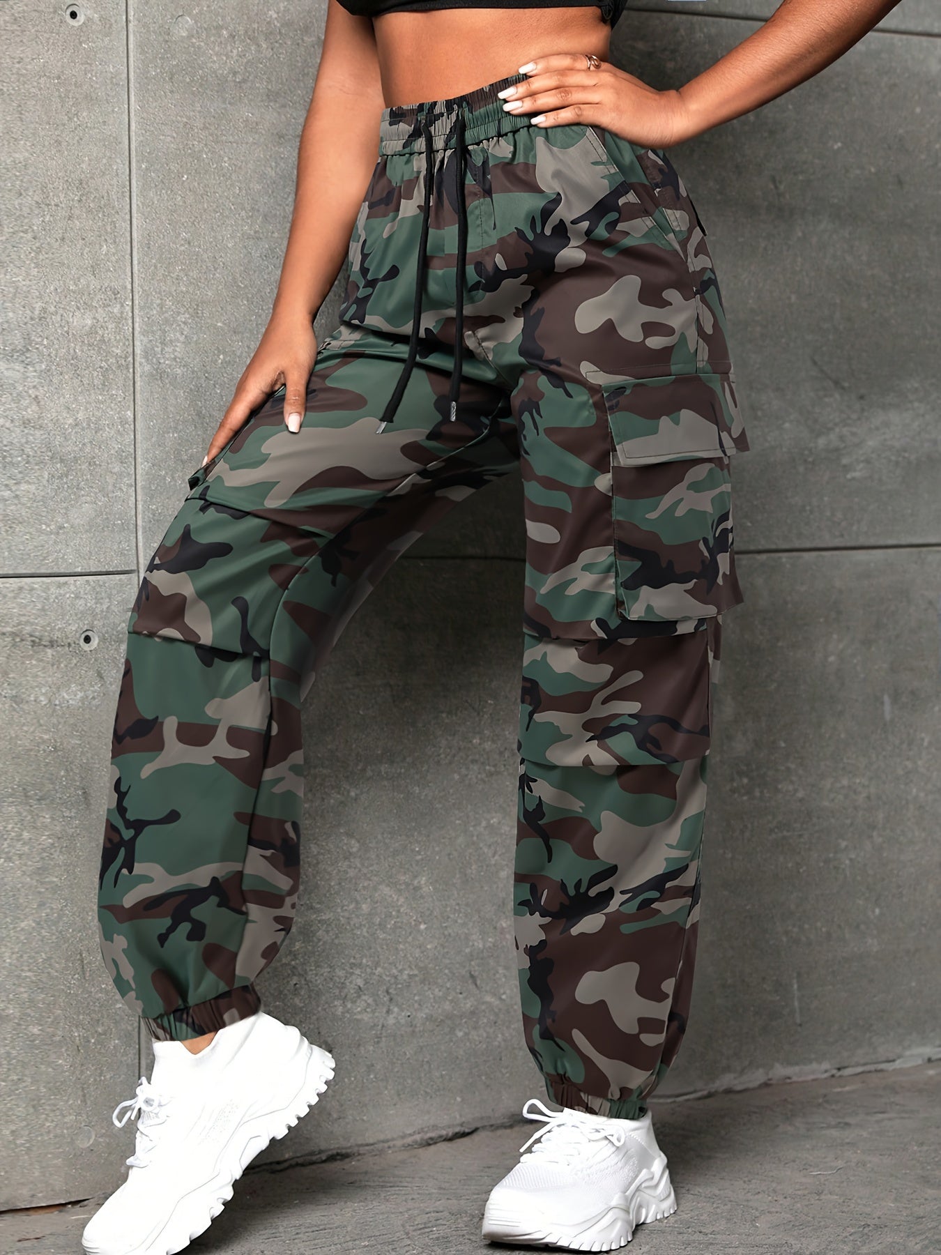 Camo Print Baggy Joggers