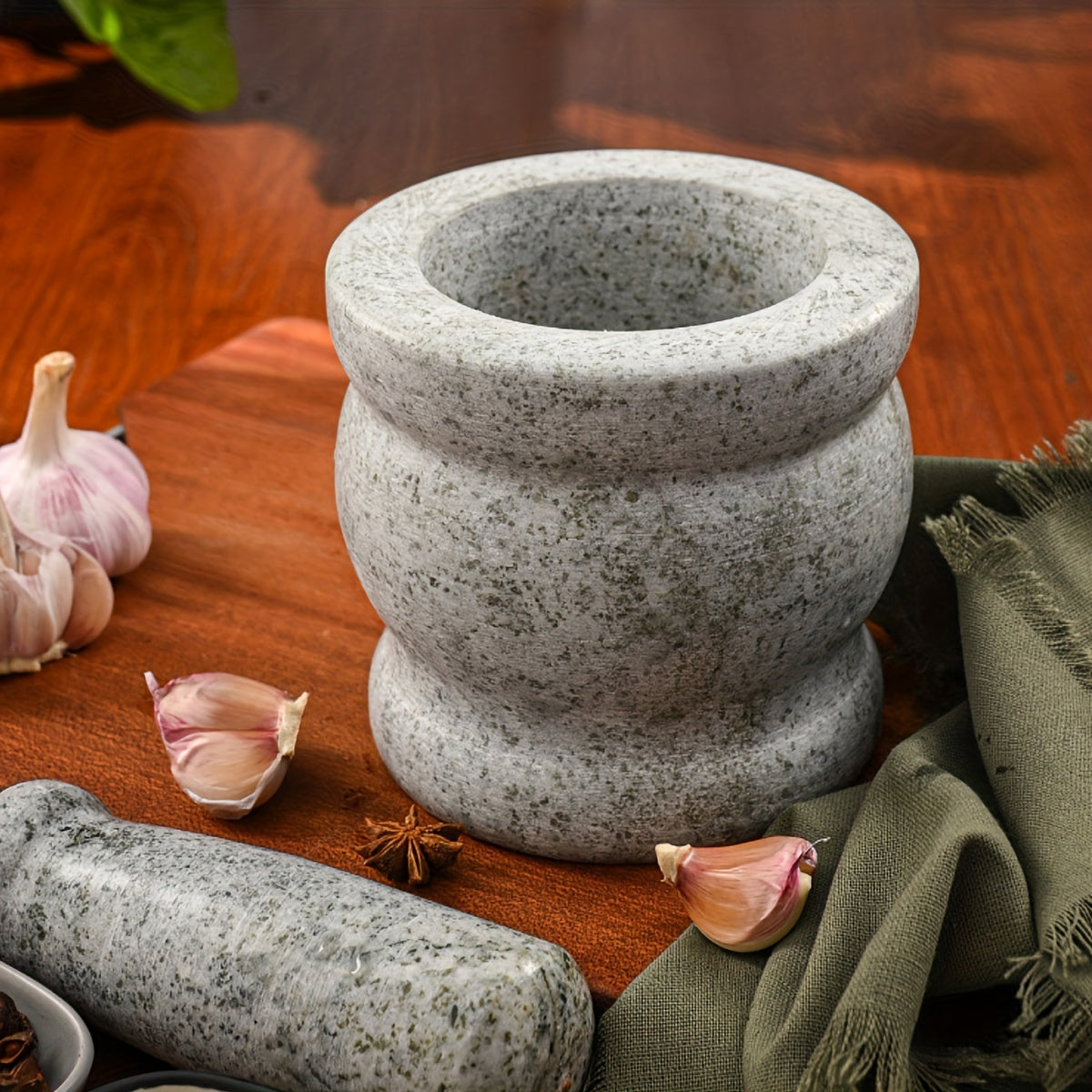 Handcrafted Granite Mortar & Pestle Set 🌿🔨