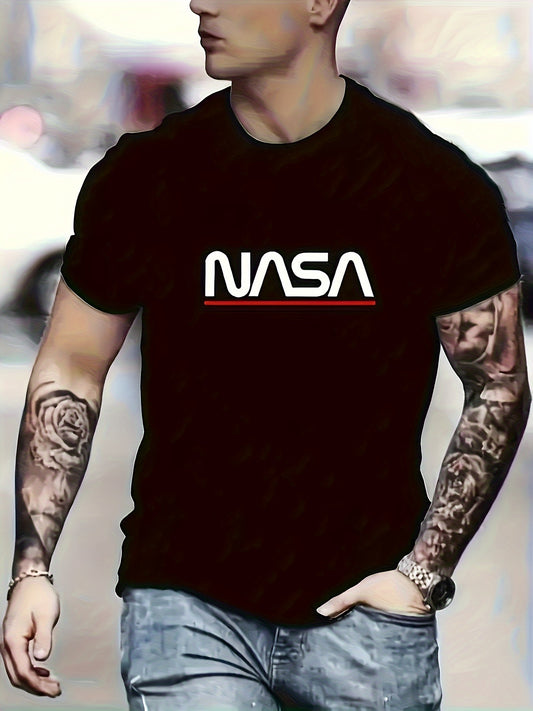 🚀 Men's 100% Cotton NASA Graphic Print T-shirt