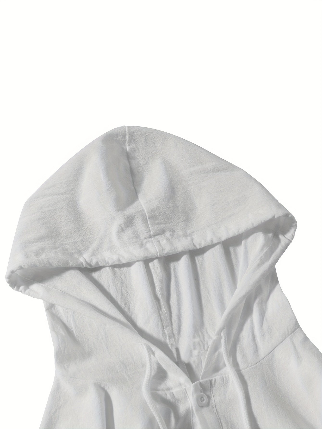 Cotton & Linen Blend Hooded Thobe