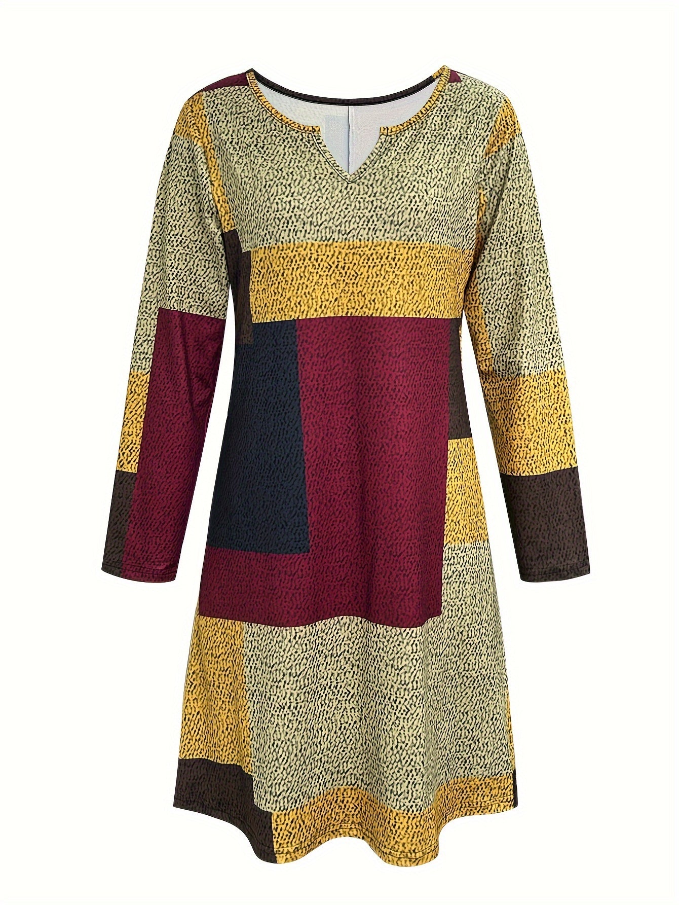 🍂 Autumn & Winter Random Print Knit Dress