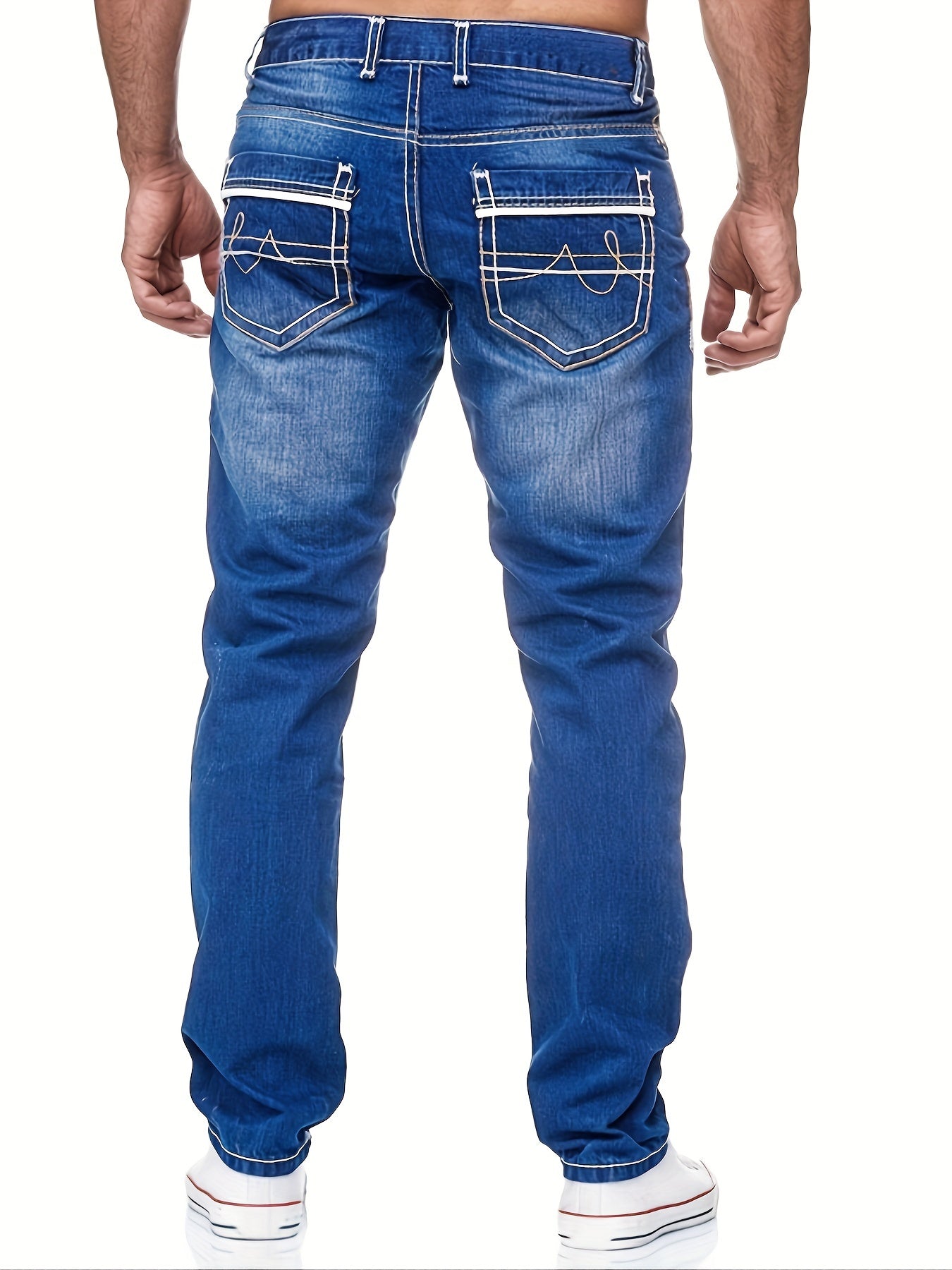 🌟 Men's Comfy Street Style Distressed Denim Pants with Pockets