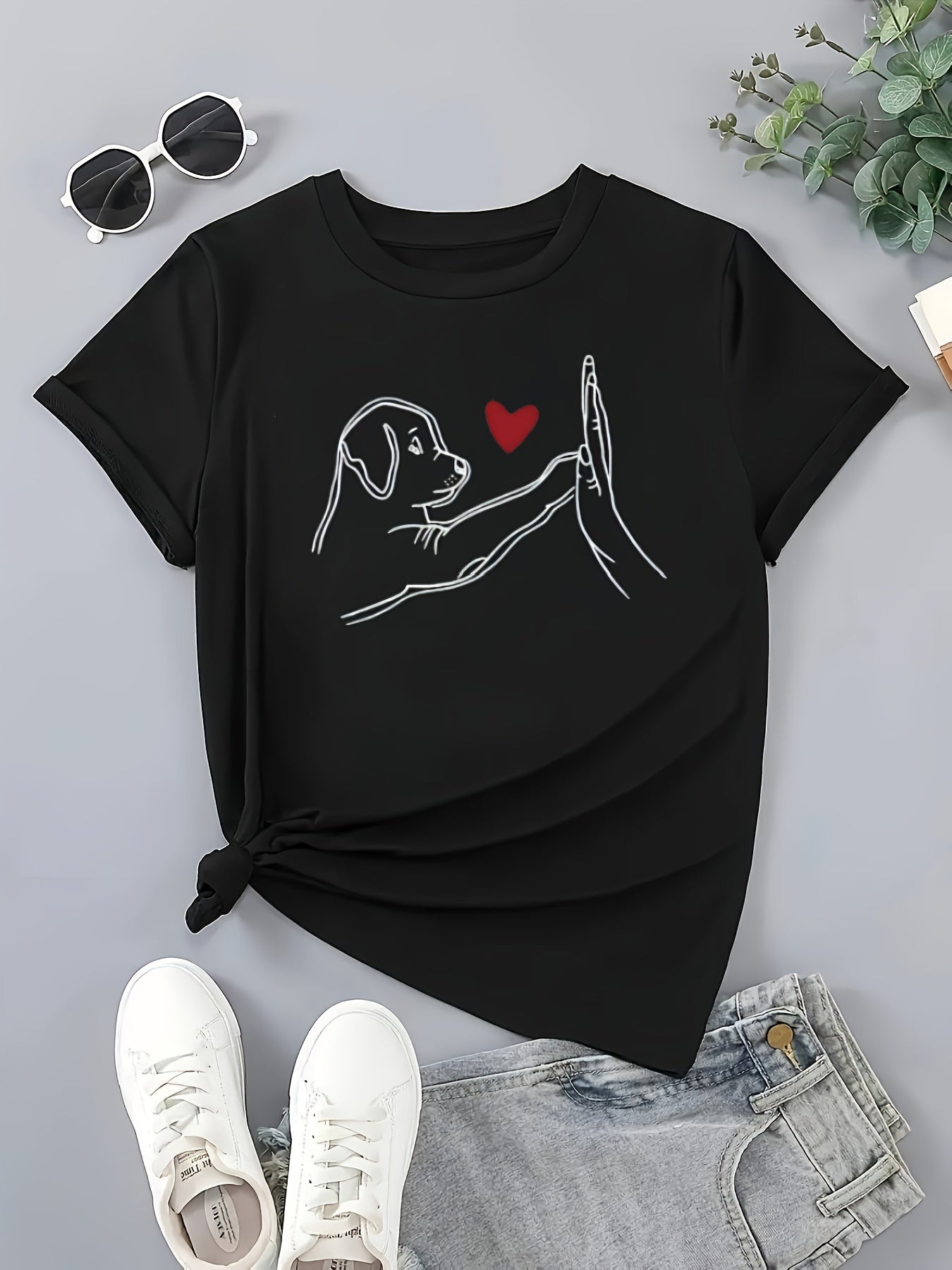 Paw-stave Vibes T-Shirt 🐾❤️