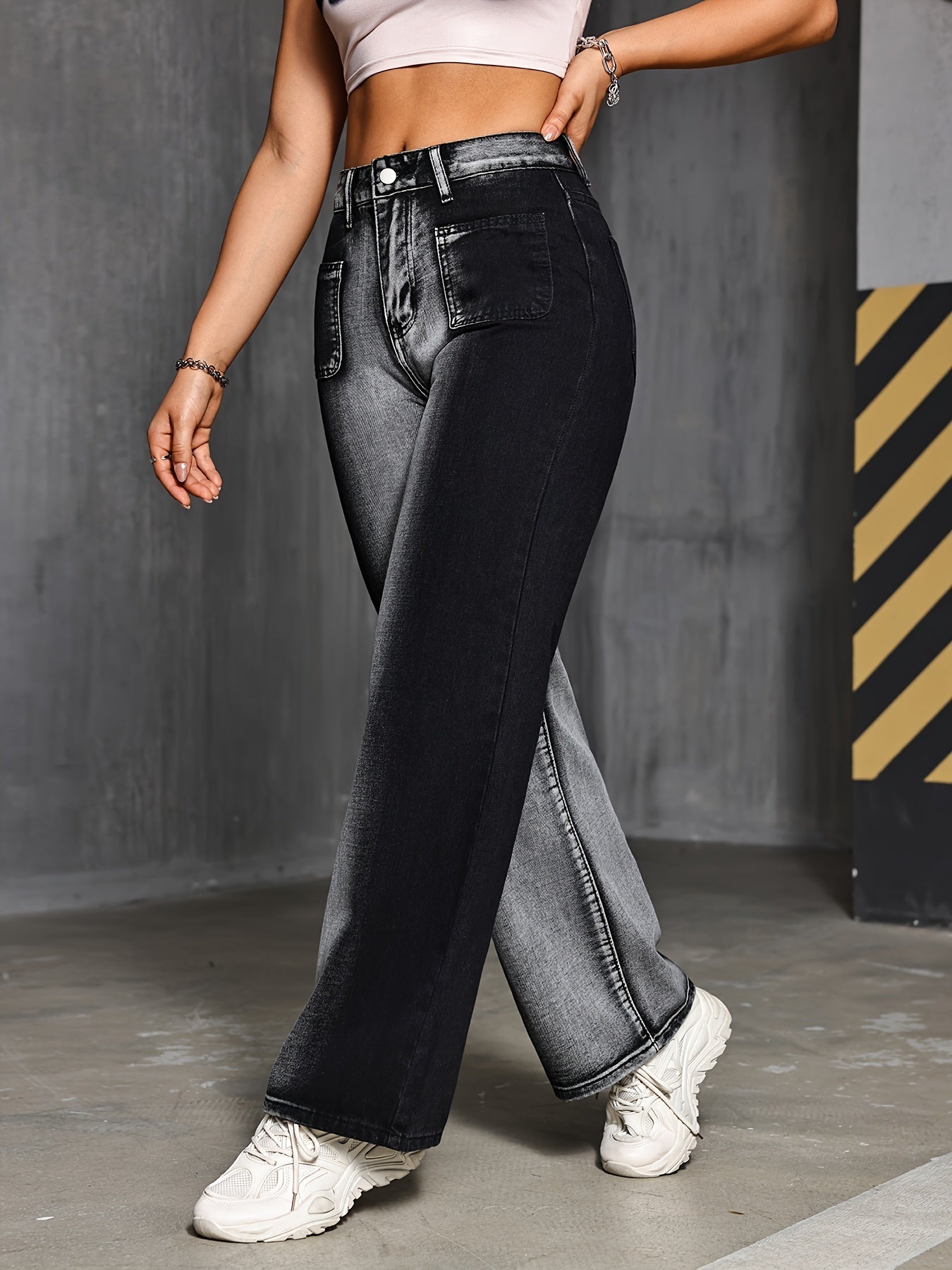 Monochrome Muse Wide-Leg Pants 🖤🤍