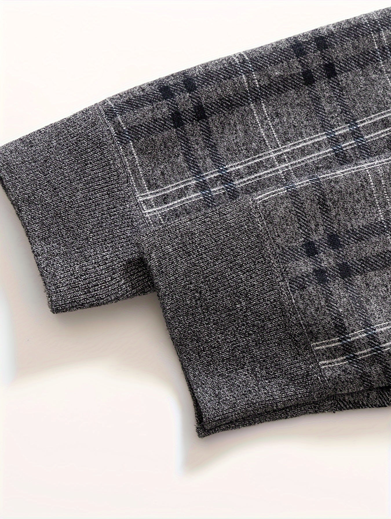 🧥 Men's Fleece-Lined Plaid Knit Pullover 🌲