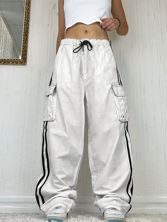 Y2K Striped Side Cargo Pants