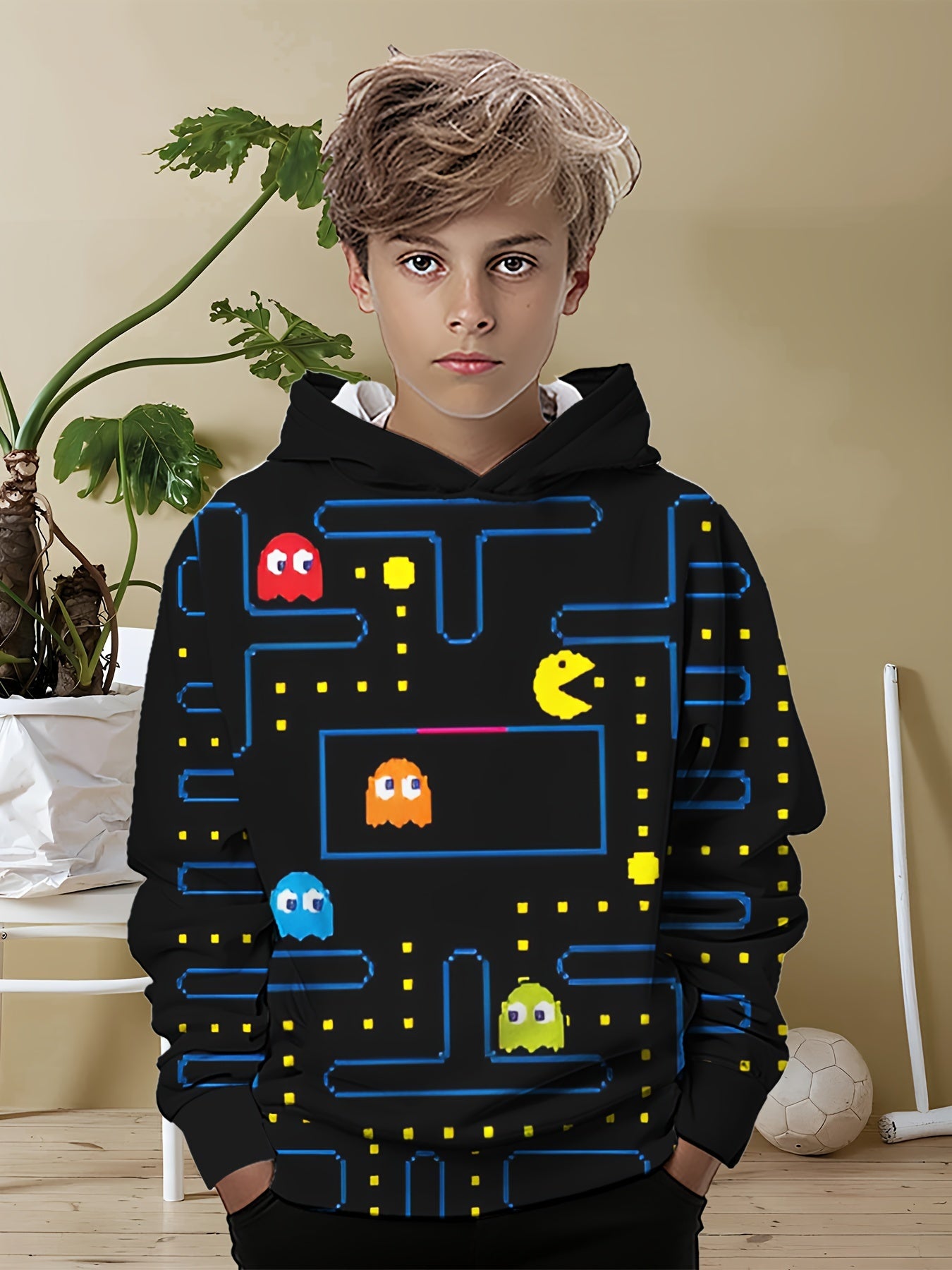 🎮 Kid's Gaming Cartoon 3D Print Hoodie 🕹️