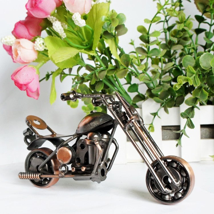 Metal Iron Art Motorcycle Model Ornaments Handmade Crafts