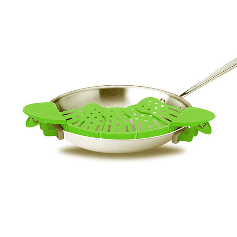 Universal Silicone Clip-on Pan Pot Strainer Anti-spill Pasta Pot Strainer Food Grade Rice Fruit Colander Strainer Kitchen Gadgets