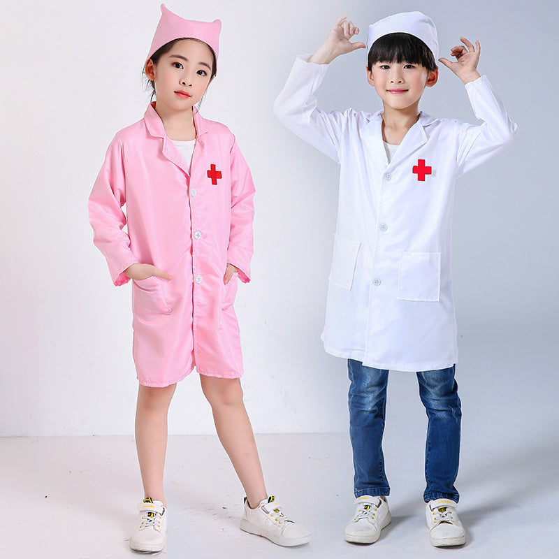 Children's Doctor's Overall Nurses' Uniform Role-playing Professional Mini Set