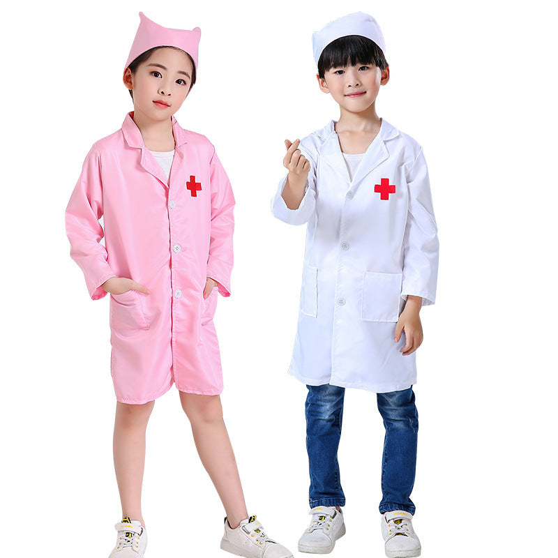 Children's Doctor's Overall Nurses' Uniform Role-playing Professional Mini Set