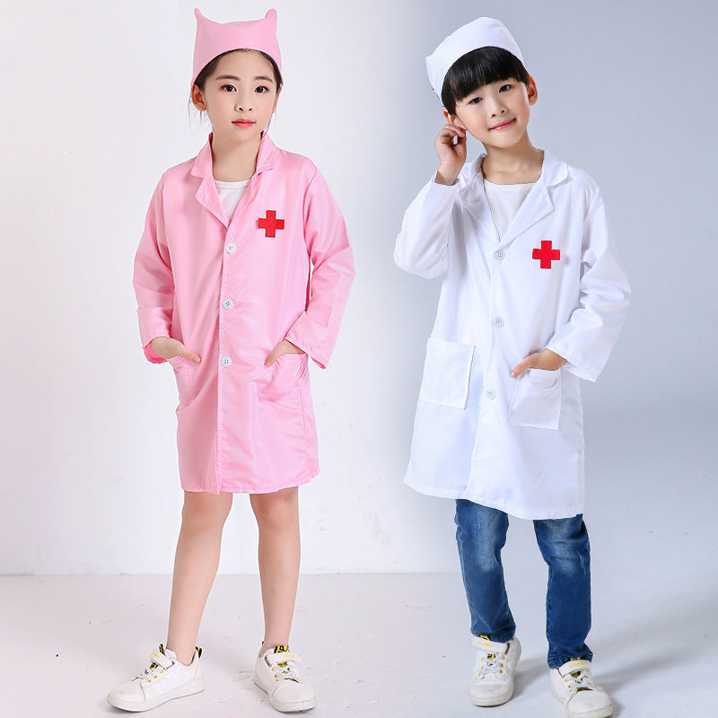 Children's Doctor's Overall Nurses' Uniform Role-playing Professional Mini Set