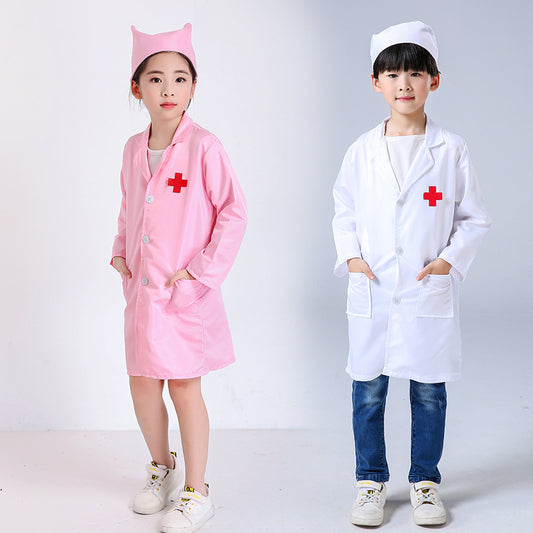 Children's Doctor's Overall Nurses' Uniform Role-playing Professional Mini Set