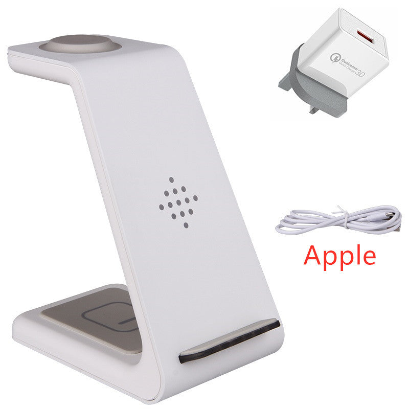 Quick Charge Trio: 3-in-1 Fast Charging Station with Wireless Charger Stand and Phone Holder