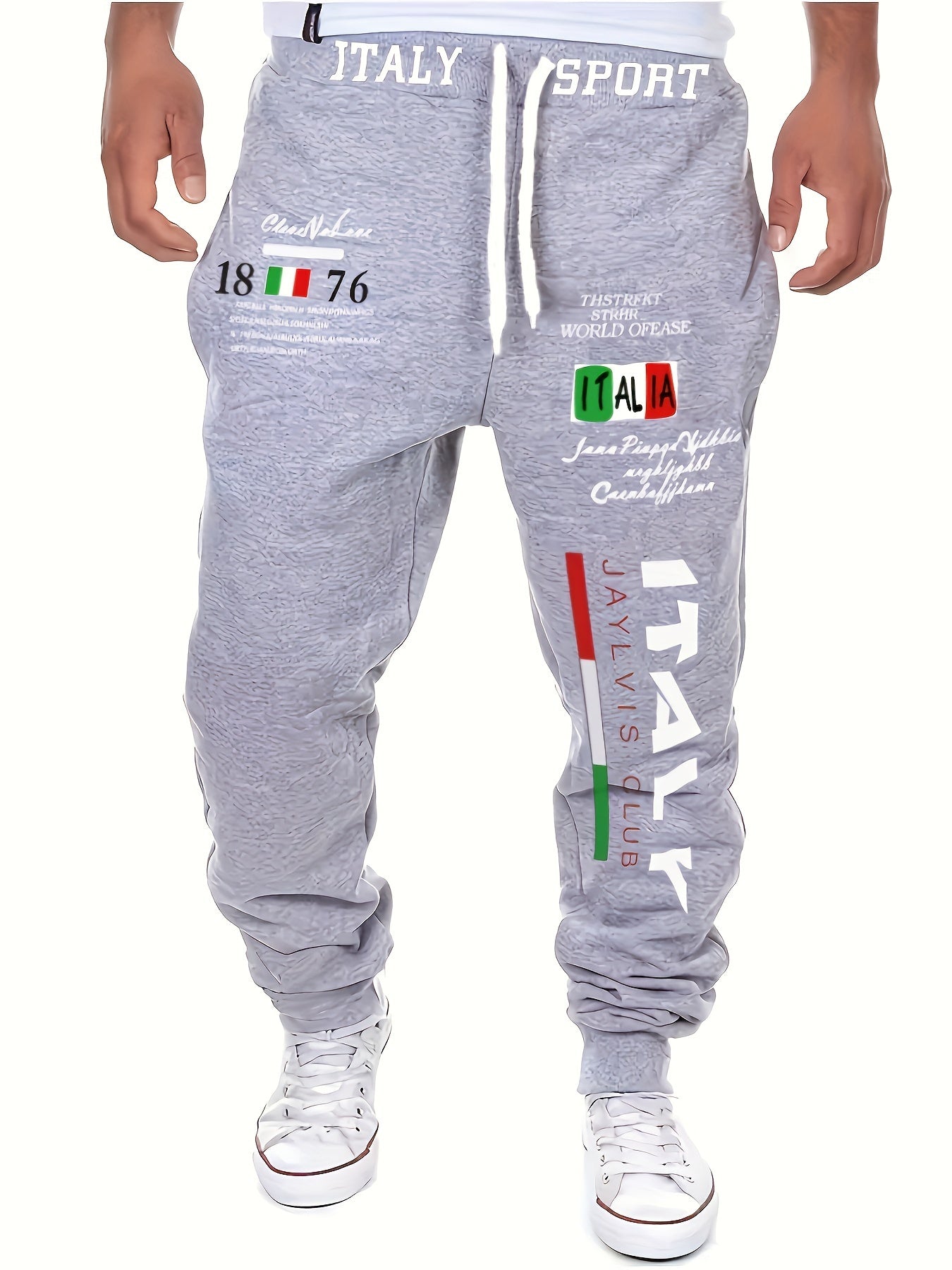 Italy Print Hip Hop Joggers