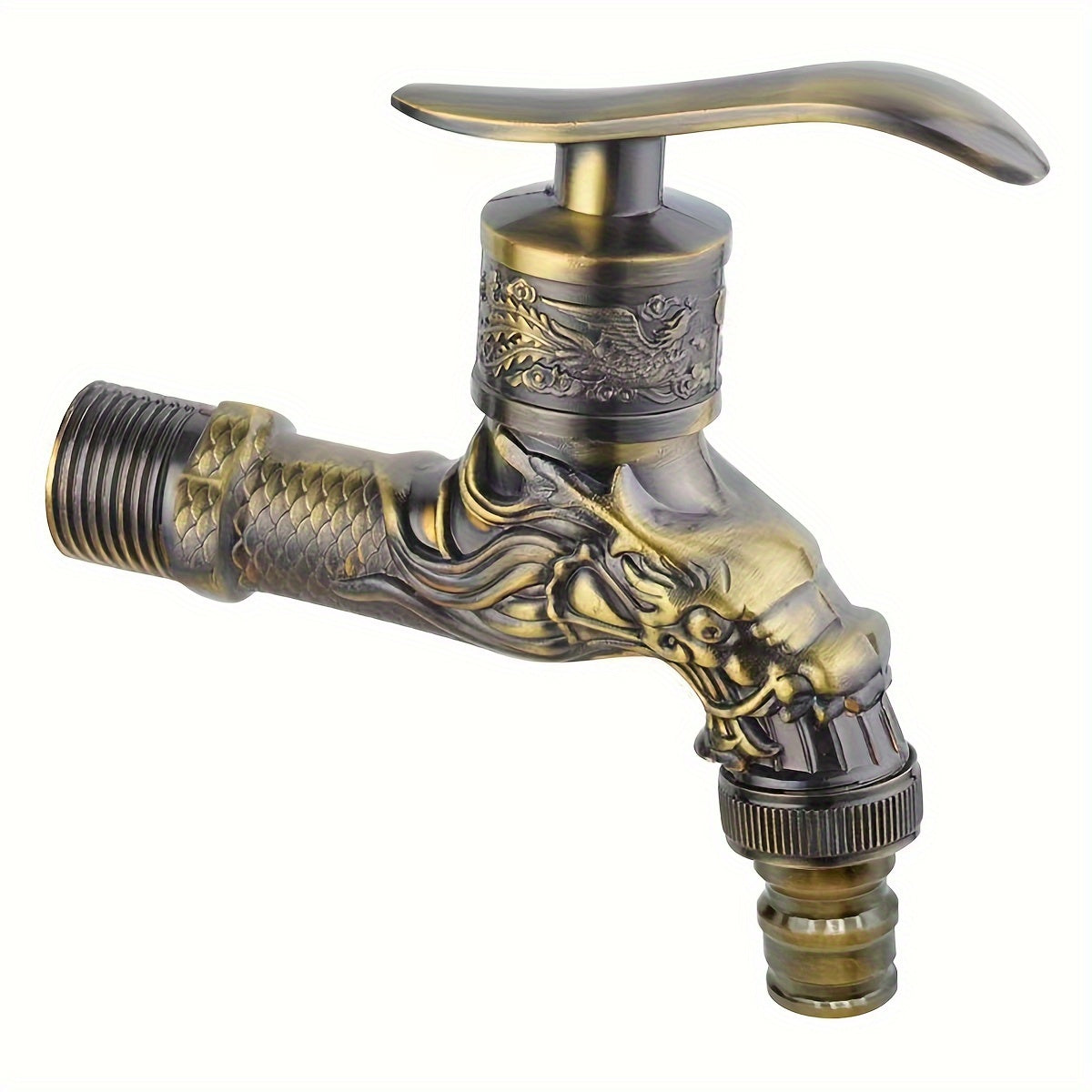 🌟 Vintage Elegance: European Bronze Wall Faucet 🛁