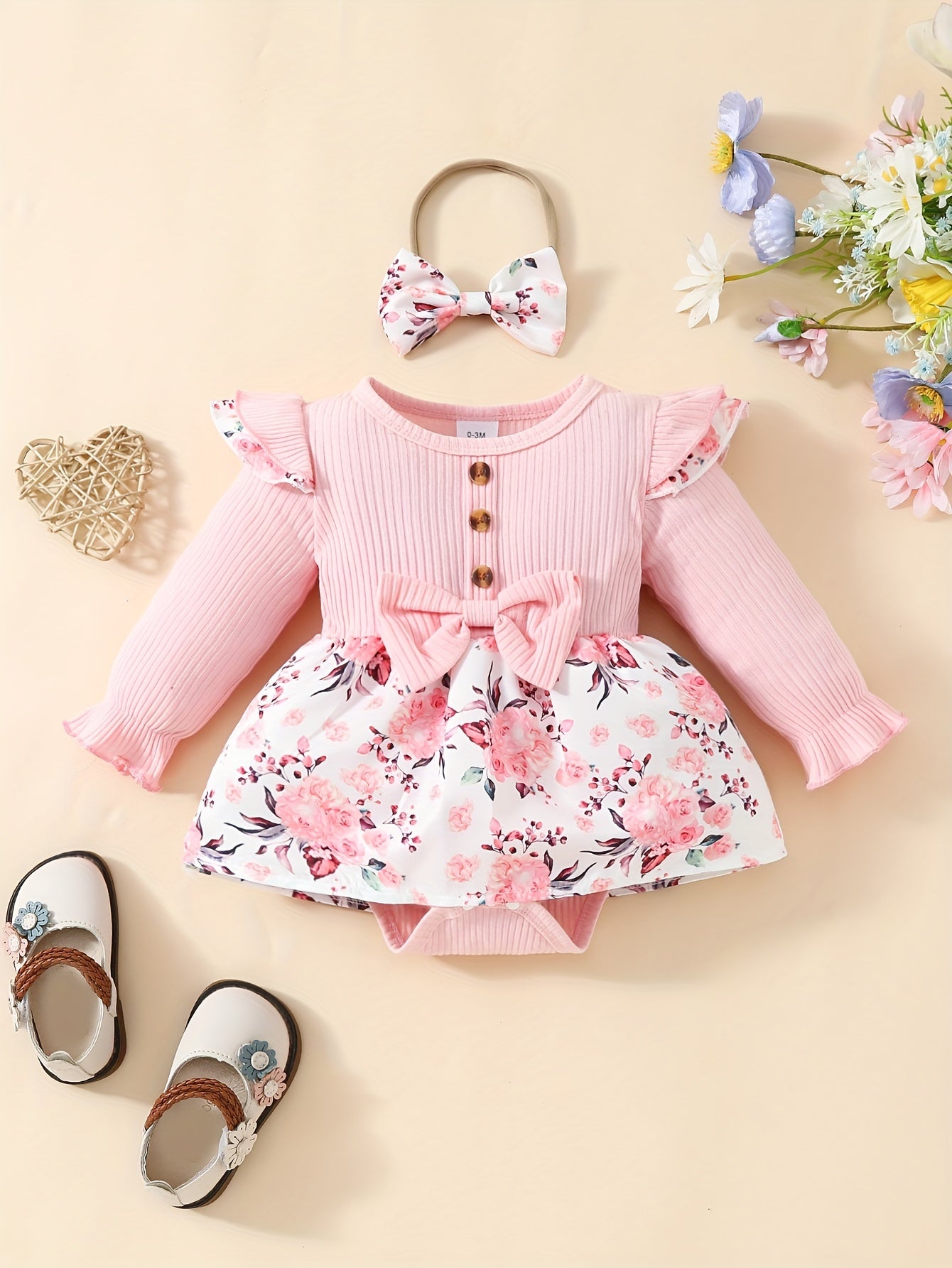 Floral Dreamer Romper Dress 🌸👶