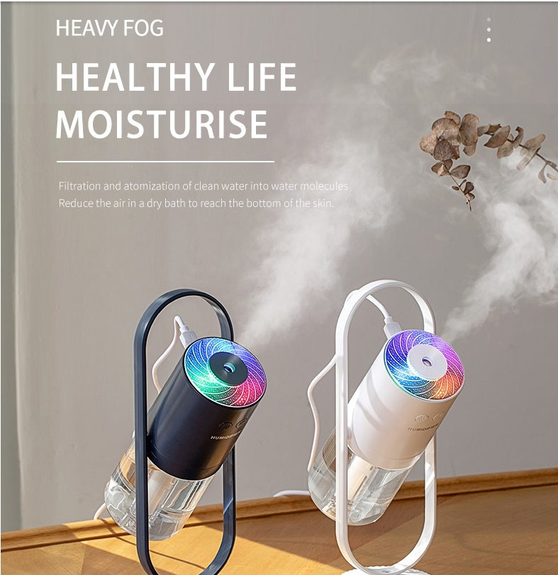 Aqua Aura Magic Shadow USB Air Humidifier: Projection Night Lights and Ultrasonic Mist Maker for Home and Office Air Purification