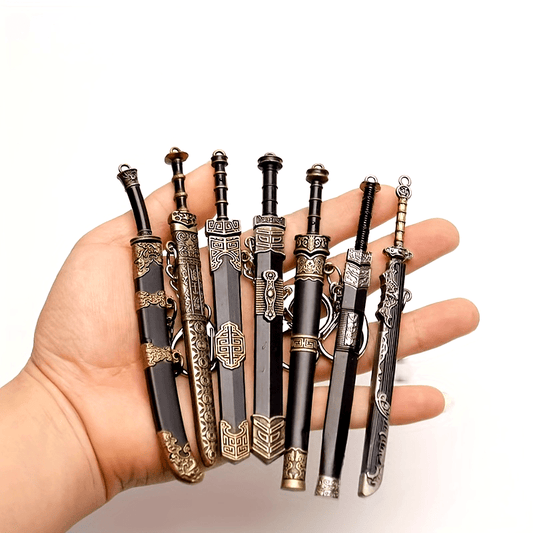 7-Piece Mini Sword Keychain Set ⚔️