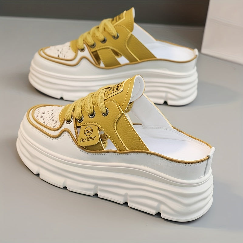 Women's Breathable Platform Mule Sneakers 🌼👟