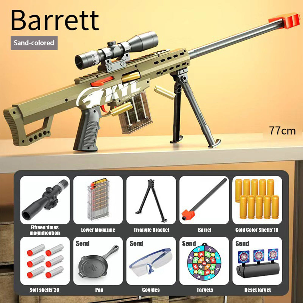 2024 Small Sniper Rifle Manual Loading Launchable Shell Ejection Soft Bullet Toy Gun Children And Boys Toys