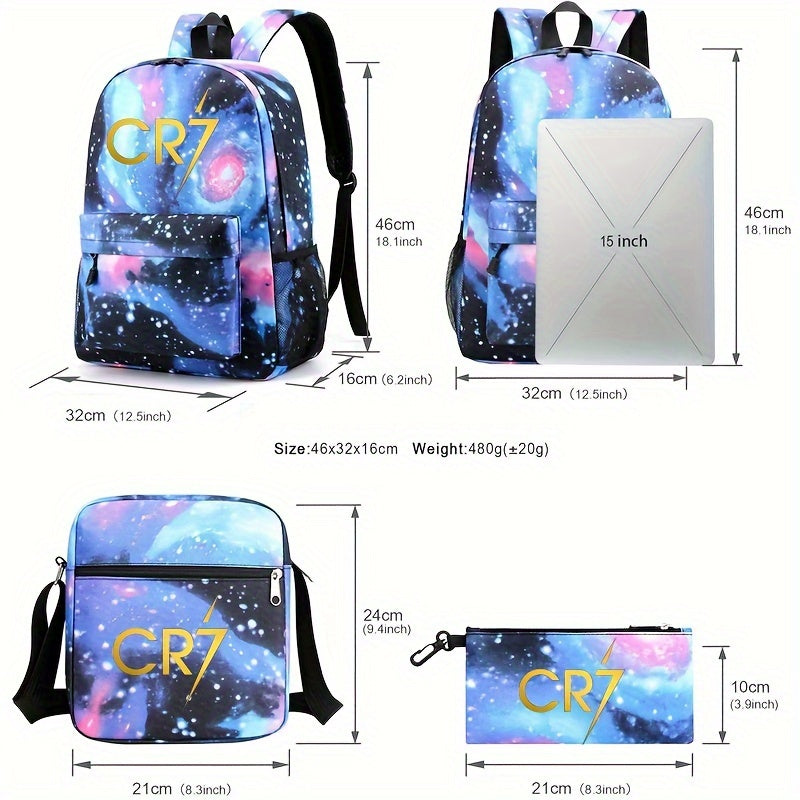 🎒 Stylish 3pcs Student Backpack Set