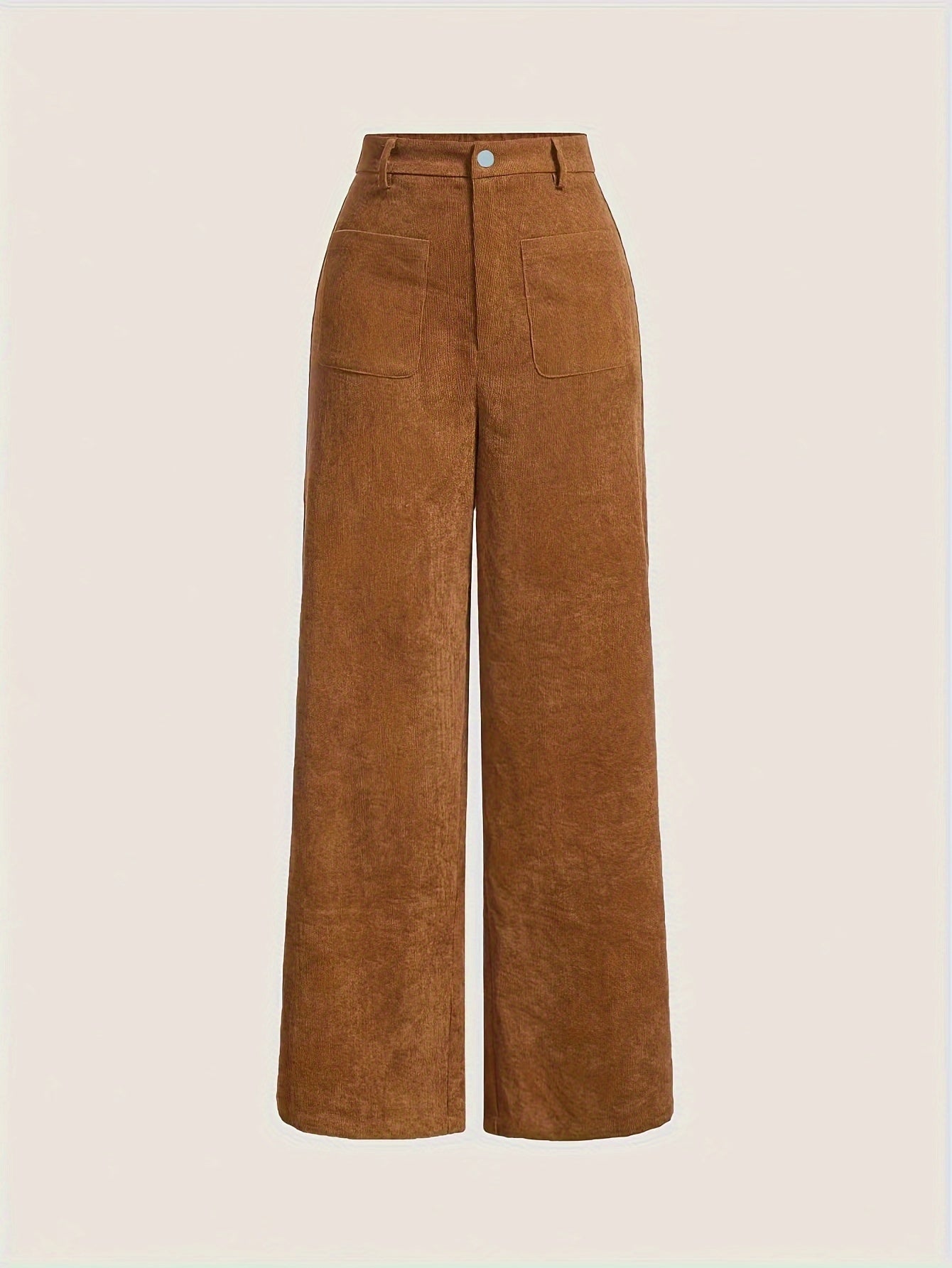 Retro Cord High-Waist Corduroy Pants