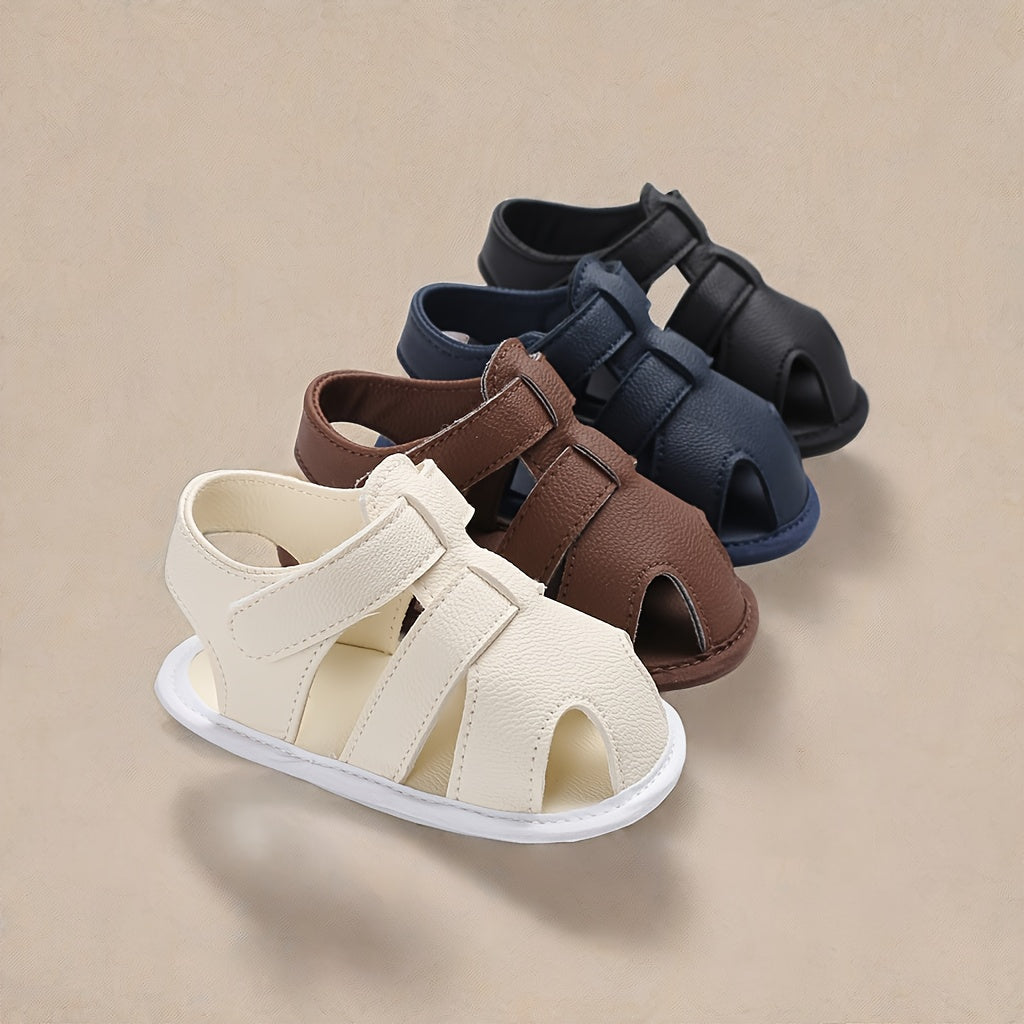 Casual Solid Color Breathable Sandals for Baby Boys - Lightweight & Anti-Slip