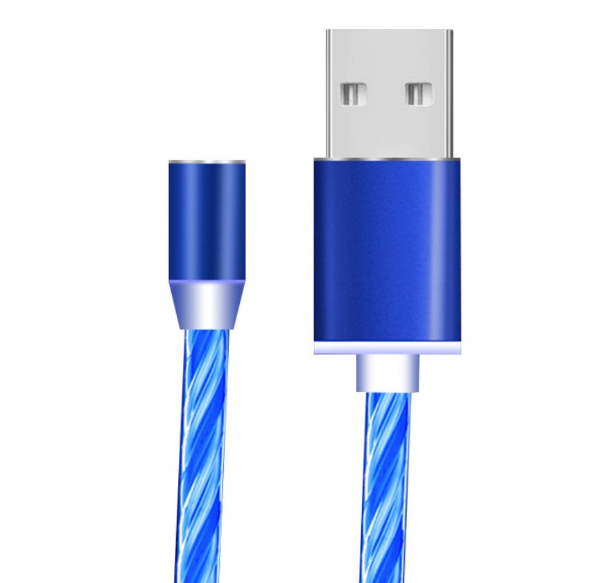 Flow Glow Magnetic Streamer Data Cable: Compatible with Apple, Android, and Type-C Devices