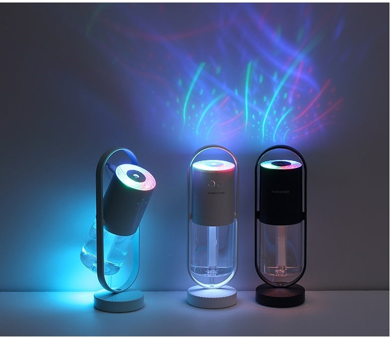 Aqua Aura Magic Shadow USB Air Humidifier: Projection Night Lights and Ultrasonic Mist Maker for Home and Office Air Purification