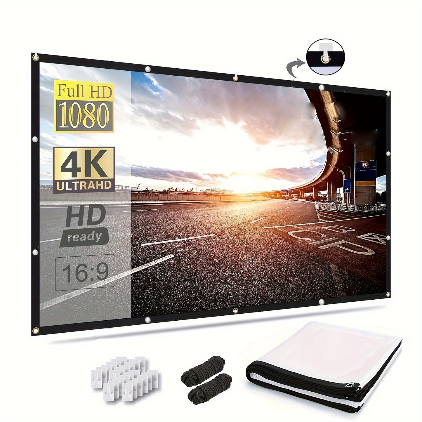 Ultimate 4K Projection Screen" 3.81 Meter Foldable Screen