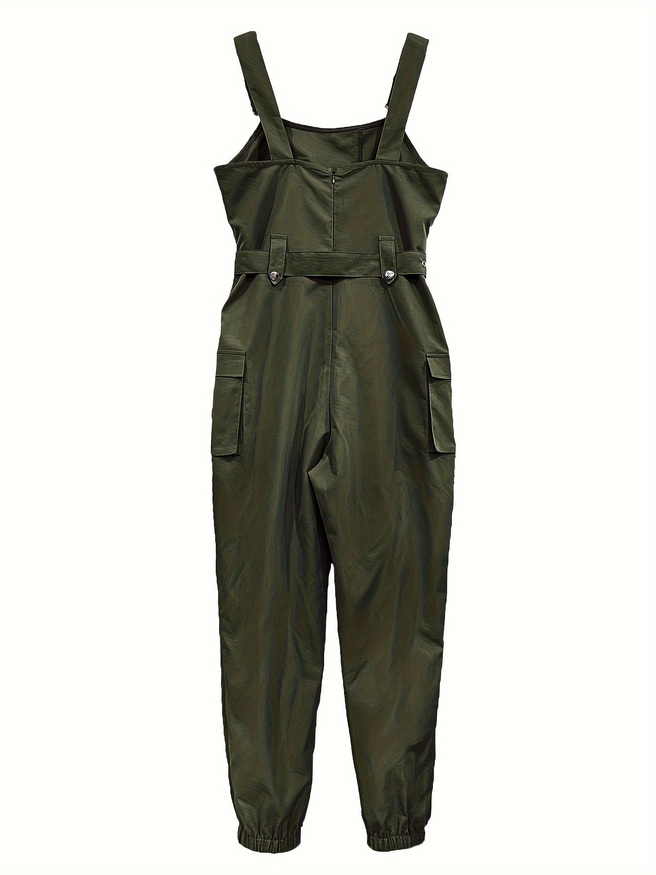 🛠️ Solid Flap Pocket Cargo Jumpsuit 🛠️