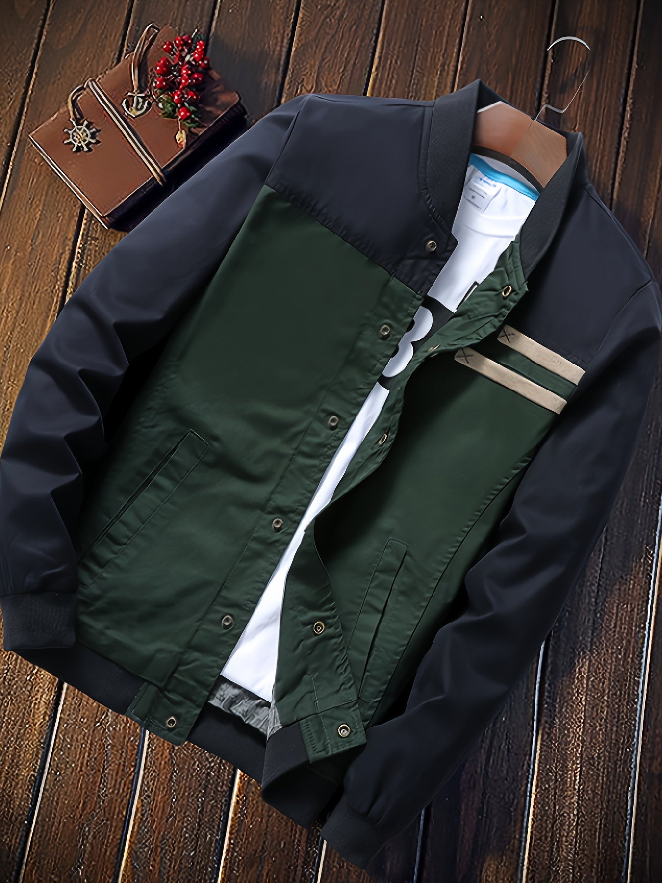 🧥 Men's Color Block Casual Jacket - Spring & Fall Outdoor Leisurewear 🌼