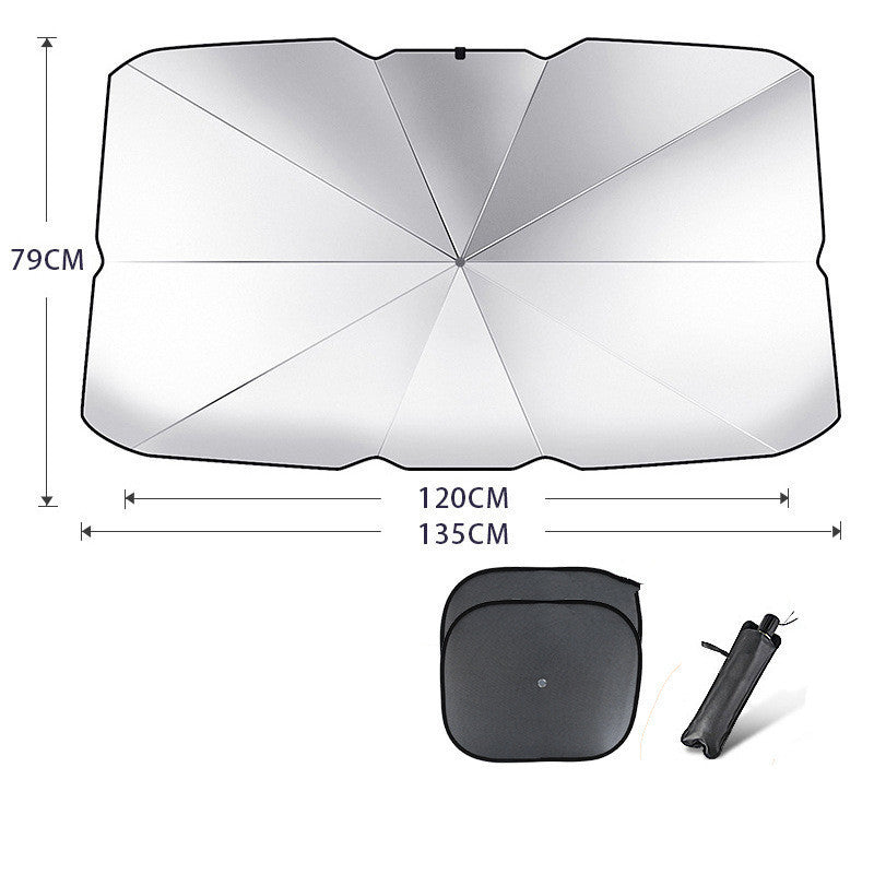 Sun Guard Foldable Car Windshield Sun Shade: UV Protection Umbrella