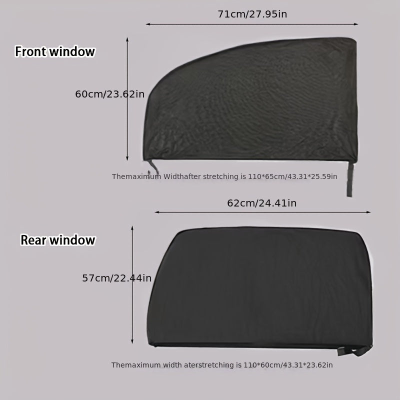 Ultimate Car Side Window Sunshade & Insect Screen Set 🚗☀️🦟