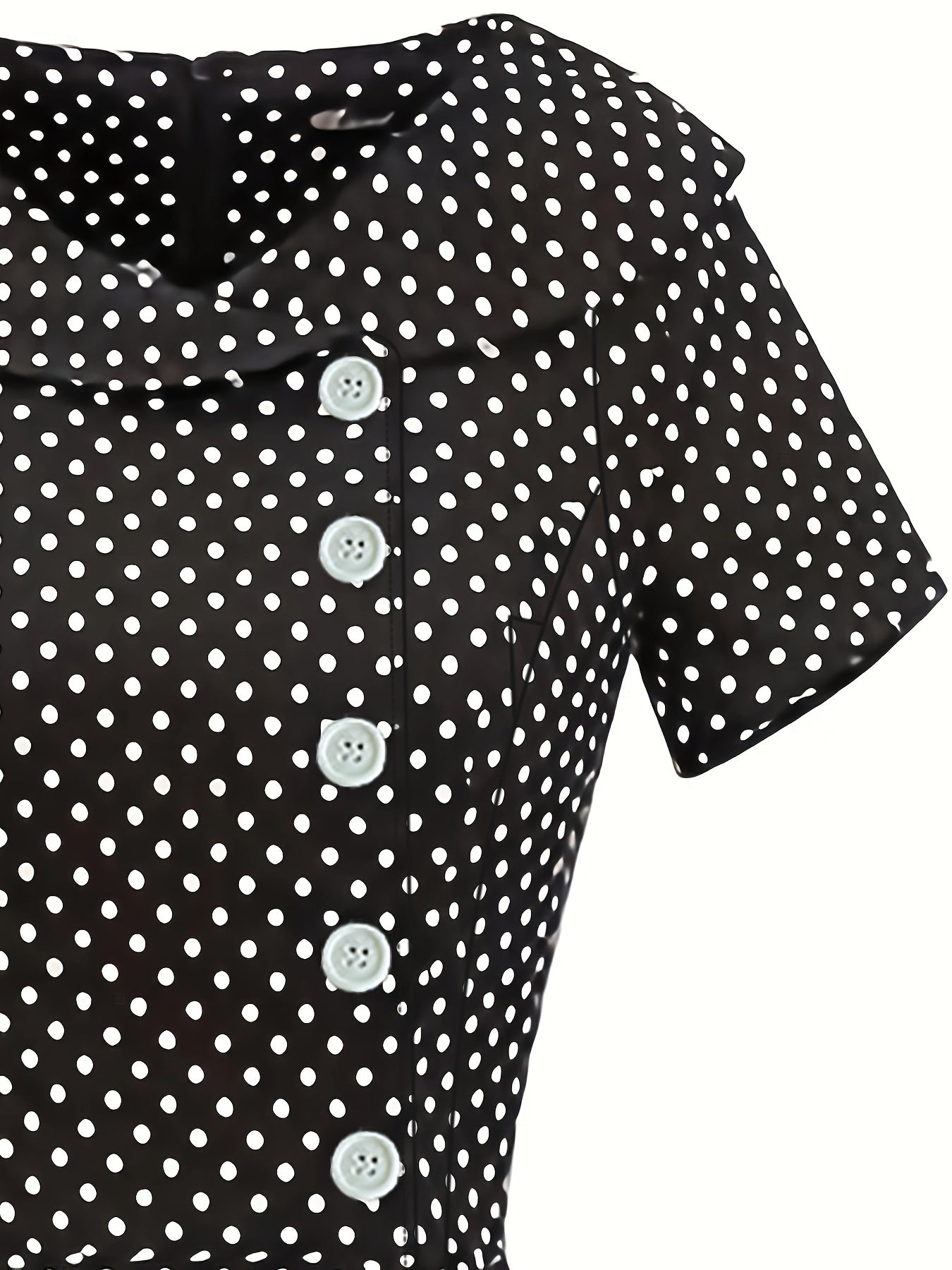 🎀 Polka Dot Elegance A-Line Dress