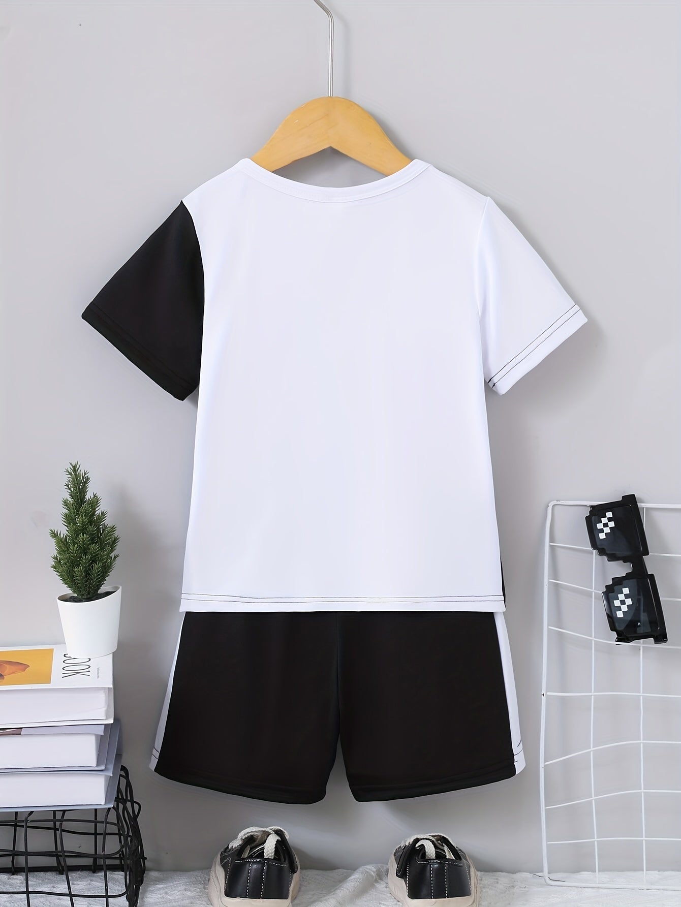 👨‍👦 Dad + Me 2-Piece Boys' Casual T-Shirts & Shorts Set – Comfy Letter Print Outfits 🌟