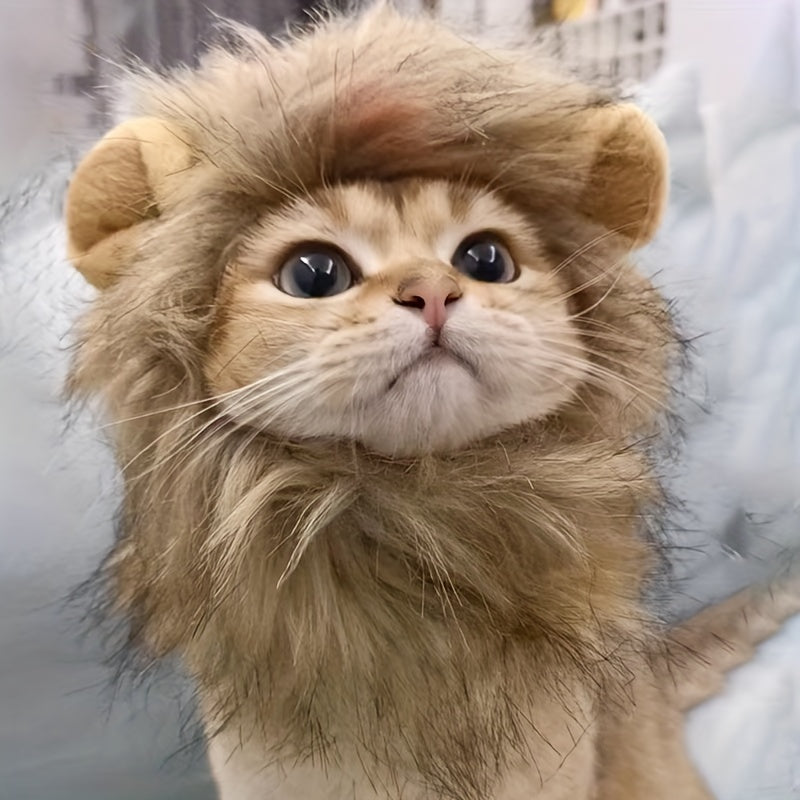 🦁 Roar Power Cat Hat: Adorable Lion Costume 👑