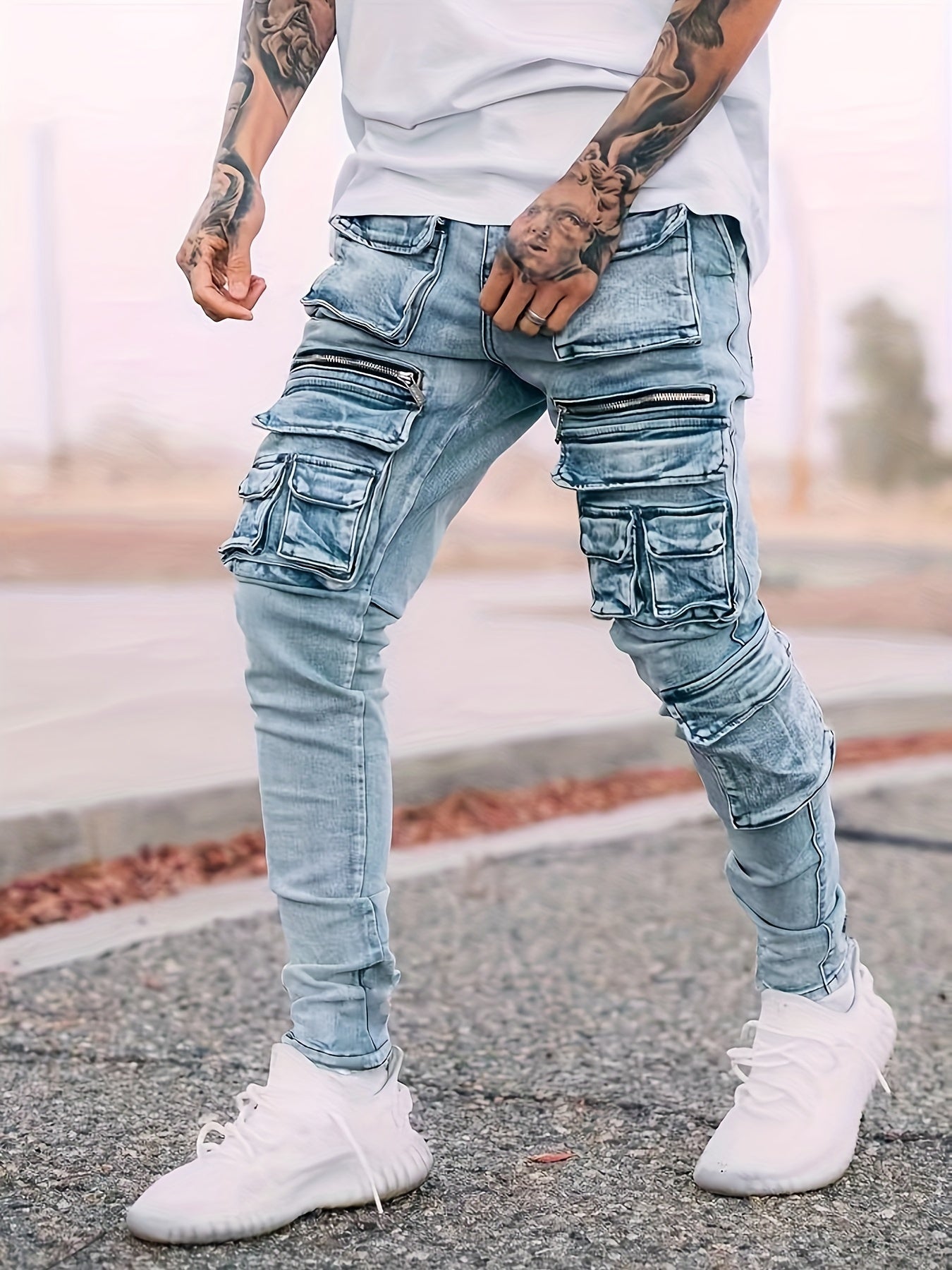 Urban Flex Skinny Harem Biker Jeans