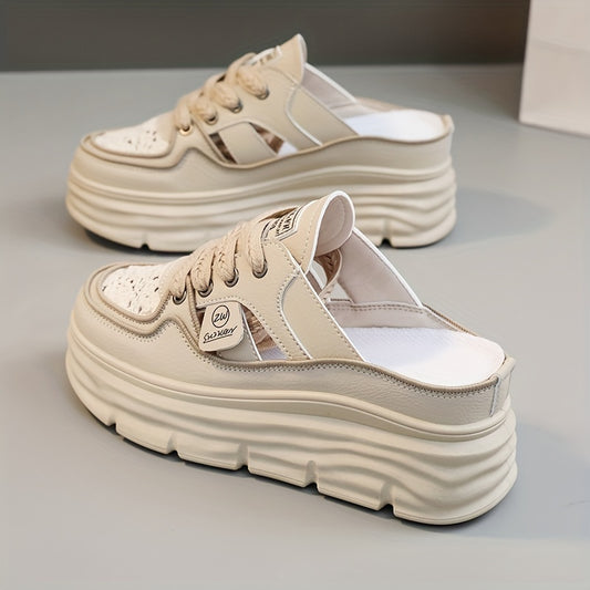 Women's Breathable Platform Mule Sneakers 🌼👟