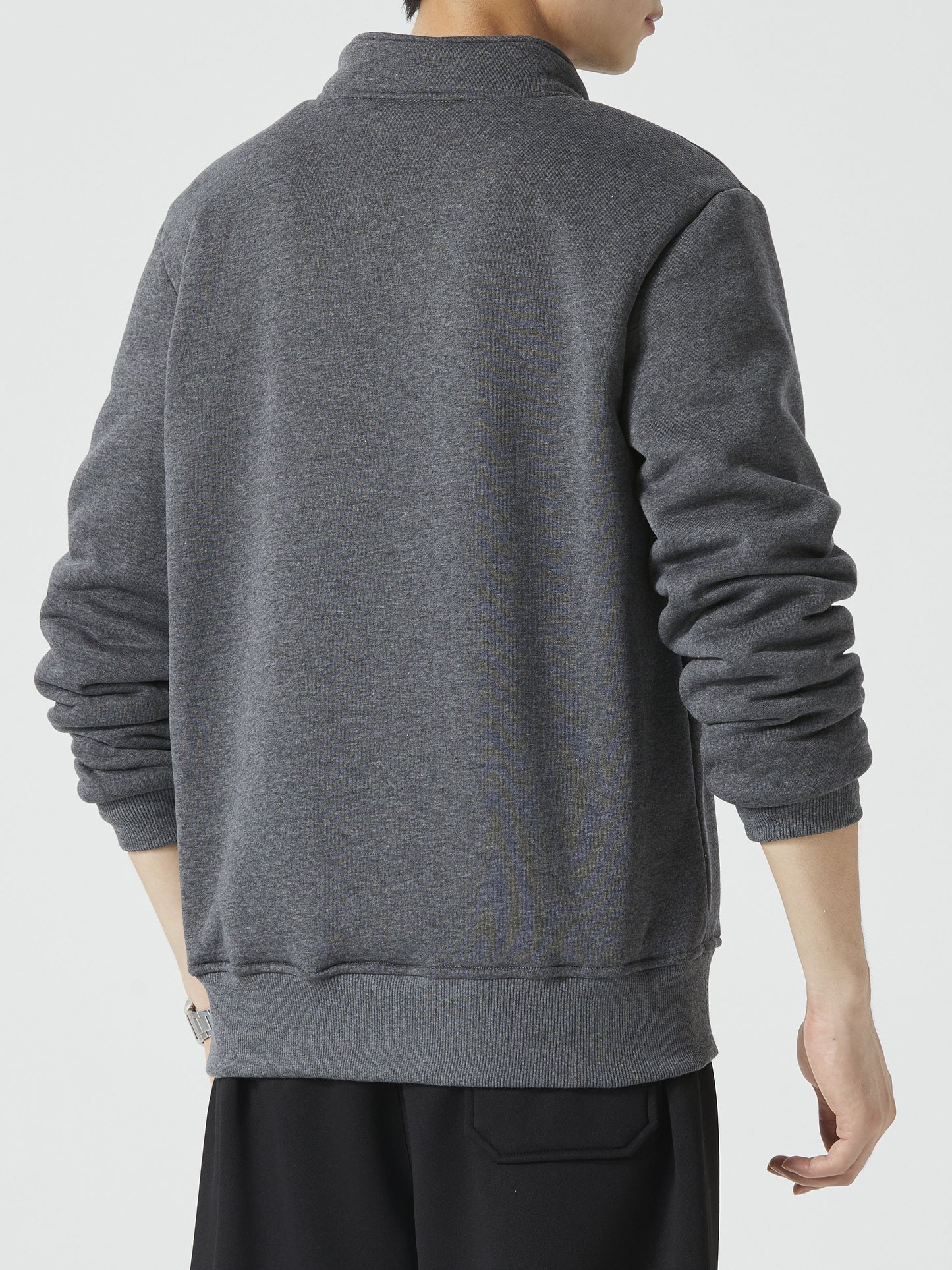 🧥 Men's Cozy Fleece-Lined Stand Collar Sweatshirt ❄️