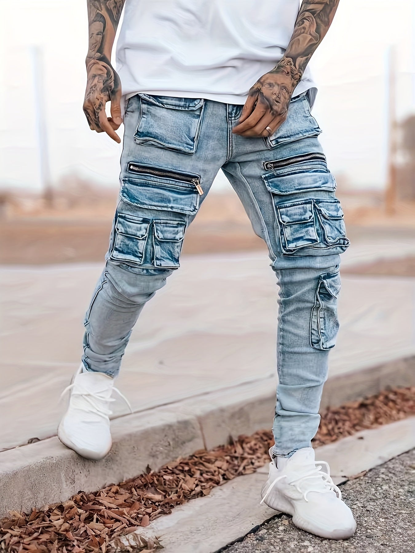 Urban Flex Skinny Harem Biker Jeans